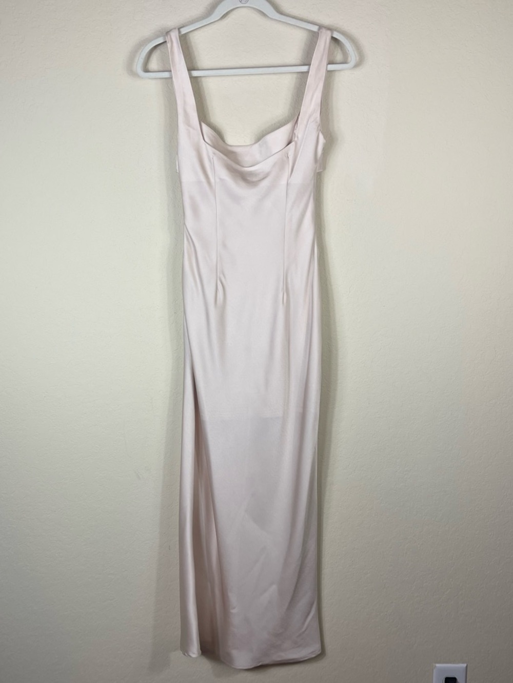 MESHKI Satin Cut Out Slip Dress Champagne Size XS - Picture 4 of 6